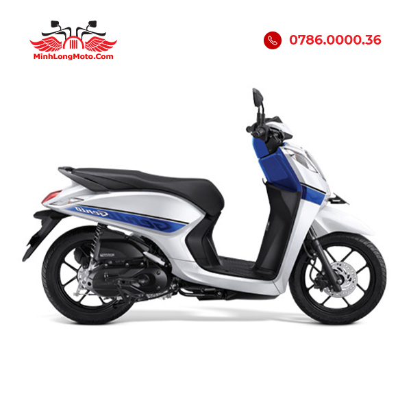 genio honda 110 trắng xanh